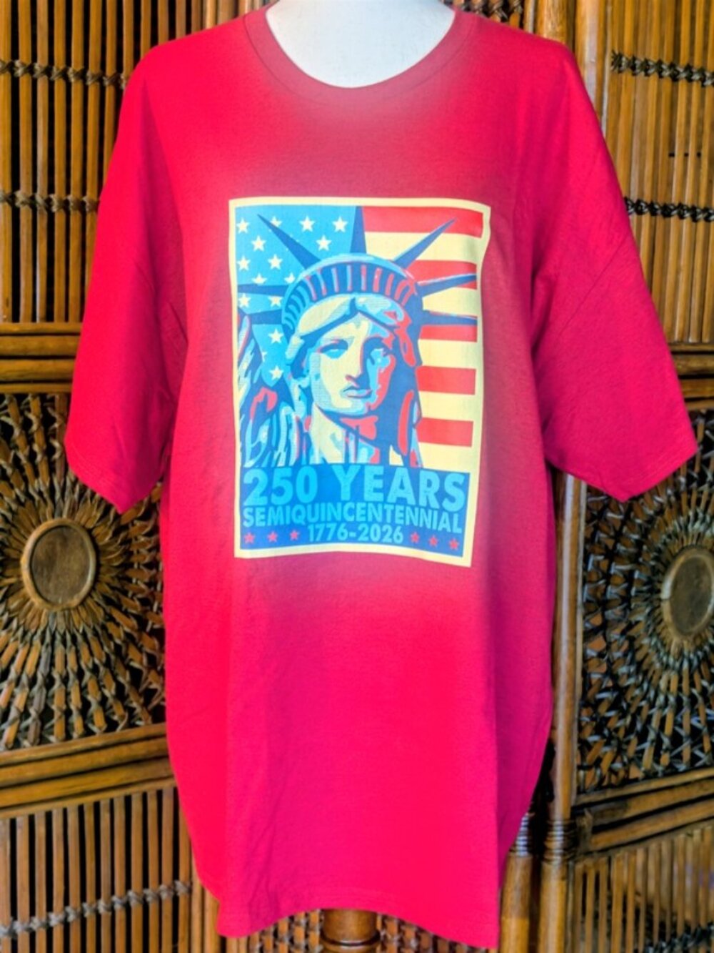American Liberty 250 SemiQuincentennial 1776-2026 T-Shirt by GILDAN  - 2XL - NEW